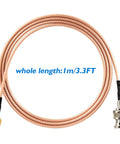 BNC Male To SMA Male Coax Cable Adapter Kit 3.28ft RG316 Low Loss 50 Ohm 1 Meter Copper Gold Plated SMA Nickel BNC Two Pack