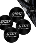 Upgrade Your Daily Ride With These Sick 56MM Aluminum Wheel Center Caps Set, sport black caps, waterproof heavy-duty auto rim covers.