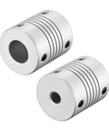 Aluminum Shaft Coupling 12mm To 6mm Flexible Spring Joint For Small Torque Motors L30xD25 Zero Backlash One Piece Metal Coupler two views