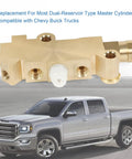 Heavy Duty Solid Brass Brake Proportioning Valve For Disc Front Drum Rear Systems Adapts To Dual Reservoir Master Cylinders, close-up view of valve.