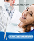 Disposable Dental Mouth Mirrors With Anti Fog Coating For Clear Oral Inspections, Individually Wrapped Plastic Dental Tools With Comfort Grip, dentist examining patient