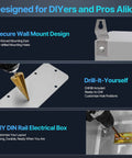 Tough As Nails NEMA 4X Steel Electrical Enclosure Box 16X12X8 showing wall mount design and pre-drilled holes for DIY use.