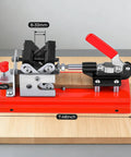 No Bull Adjustable Pen Blank Vise And Square Drill Jig For Fast Lane Pen Making Includes Heavy Duty MDF Safety Plate & 8-33mm size.