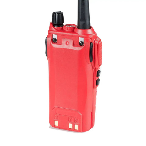 Back view of Beefy 7W Dual Band Ham Radio Portable Two Way With VHF 136 174 MHz And UHF 400 520 MHz VOX.