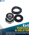 Front Load Washer Tub Bearings And Seal Kit Replacement Heavy Duty Bearing Assembly Shaft Seal Repair Part Compatible With Select Lg And Kenmore Models, showing two bearings and seals.