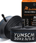 Two Pack Beefy 20x3 E-Bike Inner Tubes For Fat Tires 64/76-406 AV32mm Schrader Valve Fits 20x2.5 2.6 2.8 3.0 E-Bike Wheels