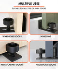 Sliding Barn Door Floor Guide With Bottom Adjustable Roller Eight Setup Options Delivers Quiet Operation And A Flush Design With Felt Strips Prevents Door From Swinging Or Hitting Walls Ensures Perfect Alignment Easy Installation Pack Of One for various door types