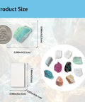 Mohs Hardness Test Kit For Mineral Identification 1 To 10 With Streak Plate Geology Rock Testing Tool, mineral sizes shown
