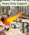 Heavy Duty Bushcraft Carabiner Snap Hooks In Black And Silver Zinc Finish, 90kg 200lb Load securing hammock in forest