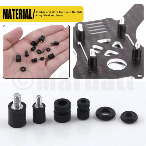 24Pcs Anti Vibration Standoffs Kit For Flight Controller With M2 And M3 Screws Rubber Dampers O Rings and Soft Mount Balls
