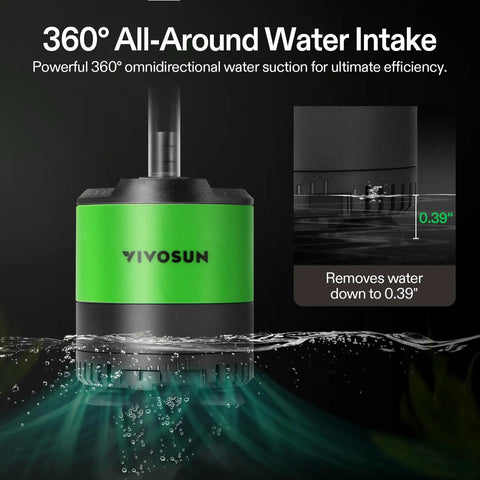 Submersible Water Pump 210 GPH 10W with 360-degree water intake for aquariums and fountains