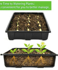 10 Pack Thickened Seed Starter Trays Reusable Plastic Plant Seedling Trays For Germination And Propagation, side view