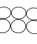 Front view: pack of 10 black Viton O-rings, standard size, 1-3/4 in ID, 1-7/8 in OD