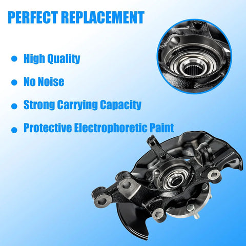 Bolt On Two Piece Front Left And Right Steering Knuckle Wheel Bearing Hub Assembly Replacement For 2009 2010 2011 2012 2013 Toyota Corolla Matrix 698381 698380 with high quality and strong carrying capacity