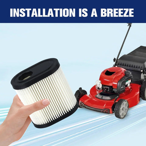 Air Filter Kit With RJ19LM Spark Plug For Toro Recycler 22 GTS 6HP Lawn Mowers Tecumseh LV195EA 75111122 20016 20017 20018 Pack Of 2 Replacement Bundle Included, pleated filter installed