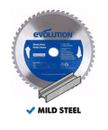 10 Inch TCT Saw Blade For Mild Steel And Ferrous Metal, 52 Teeth, 1 Inch Arbor, Pro Grade Table Saw Blade, illustration of mild steel use