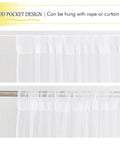 Outdoor Mosquito Netting Panels For Patio Waterproof And Bug Proof Mesh Curtains Rod Pocket Design White