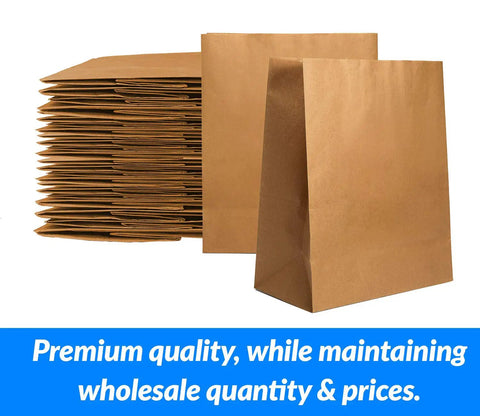 Heavy Duty Brown Kraft Paper Bags 125 Count Large 12 By 7 By 17 Inches 70 Pound Basis Weight Bulk Pack For Takeout Restaurants Retail And Shopping Great For Grocery Stores And Food Service Use