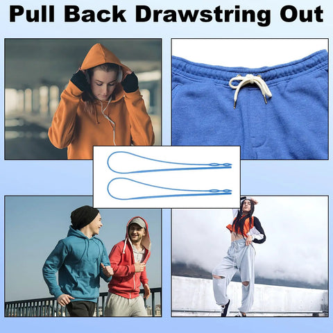 2 Pack Plastic Flexible Drawstring Threader 58.2cm 23in Quick Easy Drawstring Replacement Tool For Hoodies Sweatpants Jackets