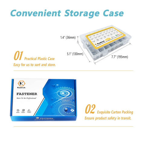 All In One Pro Grade Stainless Steel Screw Kit With 1230 Piece Metric Assortment From M2 To M5 convenient storage case