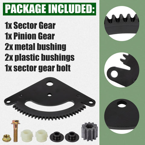 Steering Sector Gear 25 Tooth Pinion Gear Repair Kit For John Deere L Series L110 L120 L130 And Compatible Sabre Sabo Lawn Tractors GX20052BLE GX21994 GX20053 GX20054 Replacement Part with components