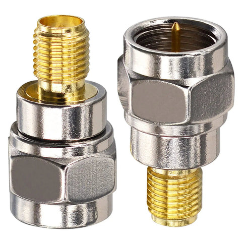 F Type Male To SMA Female Coax Connectors Pack Of 2 For Scanners SDR Handheld Antennas And FM Digital Radios Must Have Antenna Adapter