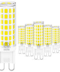 G9 LED Bulbs 6W Daylight White 6000K, 88 LED Chips, 600LM, 360 Degree Beam, Non Dimmable, Bi Pin Base, Pack Of 6