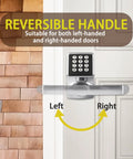 Dawn Electronic Door Lock With Handle And Keypad Smart Keyless Entry for Front Door on exterior, reversible handle