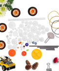78 Piece Do It Yourself Gear And Belt Kit With Plastic Gears Pulleys Shafts And Accessories For Robotics Projects And Maker Machines