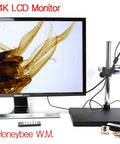 Rock Solid 4K Industrial Microscope Camera Built With HDMI And USB Links For Gritty Pcb Fixes And Cpu Solder Work delivering clear views on a 32 inch LCD.