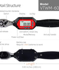 Detail view of Digital Torque Wrench With 5 To 35mm Open End Head, Adapter Kit Included, showing digital readout and controls.