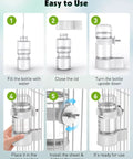 Legit Leak Proof Automatic Bird Water Dispenser With Drip Free Sippin Station For Small Parrots Parakeets Cockatiels And Budgies Smooth Plastic Cage Hydration Bottle 140Ml setup instructions