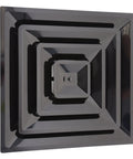 Lay In 2x2 Ceiling Diffuser With 3 Cone Supply And 8 Inch Pre Molded Boot In ABS Plastic Black For Heating Cooling And Ventilation Vents