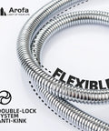 Stainless Steel Bidet Hose 47 Inch With Nylon Braided PVC Inner Hose G One Half Fitting Handheld Sprayer Chrome Finish