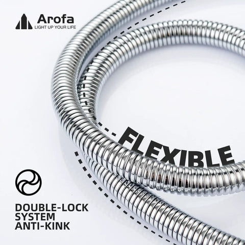 Stainless Steel Bidet Hose 47 Inch With Nylon Braided PVC Inner Hose G One Half Fitting Handheld Sprayer Chrome Finish