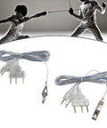 Pro Grade Fencing Body Cords For Foil And Saber, Transparent PVC Copper Wire Hand Line Clamp Cable 50 Cm sport equipment wire