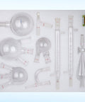32 Piece Lab Glassware Kit For Distillation And Essential Oil Making With 24 40 Joint 1000ml Round Bottom Flask 1 Neck 250ml 2 Neck