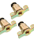 Three Pack Brass Air Compressor Drain Valve With Wing Nut Handle One Quarter Inch NPT Inlet Tank Drain Cock