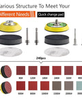 2 Inch Sanding Discs Kit With Backer Plate For Drill And Rotary Tools, 12 Grits From P80 To P3000 includes components and discs