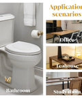 Premium Quality Pretty Sweet Ceramic Toilet Bolt Caps With Top Notch Gold Bird Trim Easy Swap Screw Covers For Modern Bathroom Decor And Straight Forward Setup installed in a stylish bathroom.