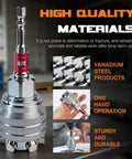 Adjustable Universal Socket Wrench With Three Eighths Inch Drive shown with vanadium steel material and features.