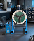 Heavy Duty Rotary Welding Positioner 661 Lbs Load Capacity, Electric Turntable With Foot Pedal Speed Control Tilt Table in workshop.