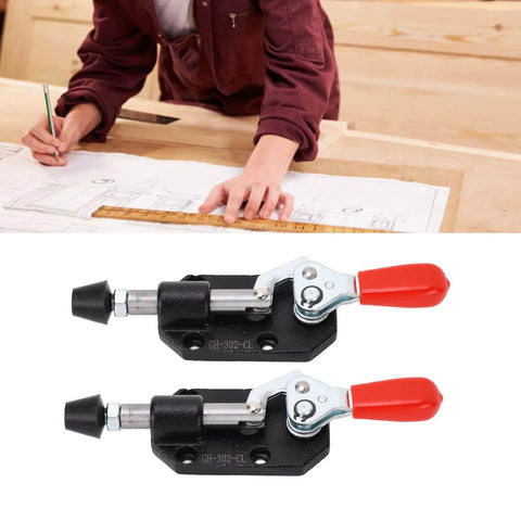 Two Pack Push Pull Toggle Clamp Set Cast Iron Heavy Duty Lever Clamp For Welding And Woodworking Jigs And Fixtures