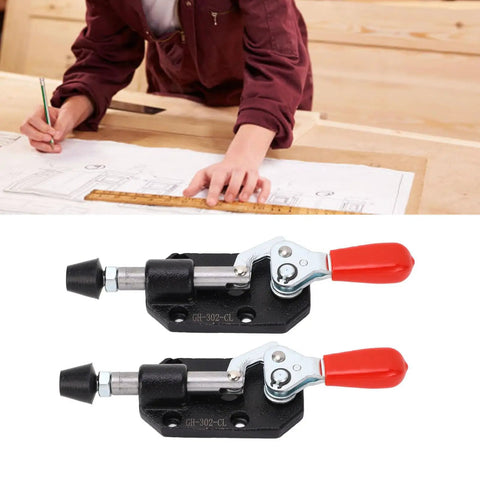 Rock Solid Two Pack Push Pull Toggle Clamps Built From Heavy Duty Cast Iron With No Sweat Quick Release And Comfy Grips for woodworking.