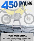 Beefy Dirt Bike Stand With Anti Slip Surface 450 Lbs Capacity Universal Detachable Motorcycle Lift Box Stand in use