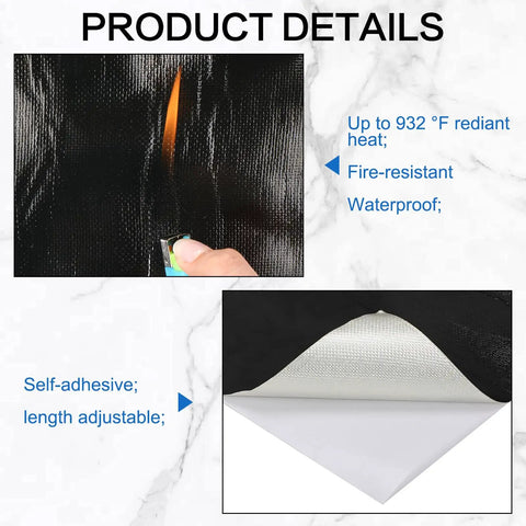 Self Adhesive Go-To Aluminized Fiberglass Heat Shield Tape 12 By 118 Inches showing fire resistance with a flame test