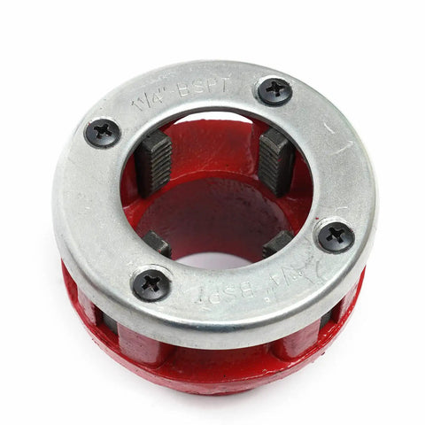 Close-up of a die from the Ratcheting Pipe Threader Kit For Standard Galvanized And PP-R Pipes, showing threading teeth.
