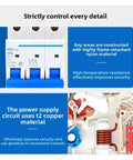Heavy Duty Dual Protection Circuit Breaker With Integrated Overload And Short Circuit Safety Switch For Home And Workshop Panels showing nylon and copper materials.