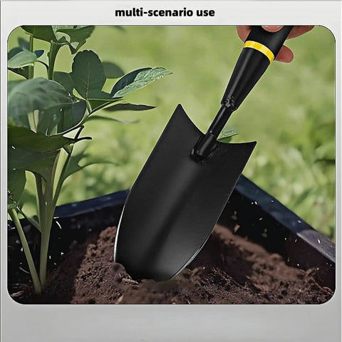 Heavy Duty Garden Hand Trowel Set With Carbon Steel Blades And Rubber Grips 2 Pack For Digging And Planting Built To Last