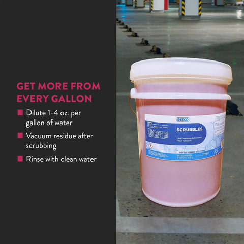 Kick Ass Heavy Duty Low Foam Auto Floor Cleaner Industrial Strength Concentrate in 5-gallon bucket for cleaning concrete floors.